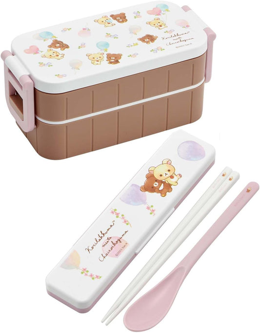 SKATER Korilakkuma Lunch Combi Set Chopsticks, Spoon & Case 6.5 inches