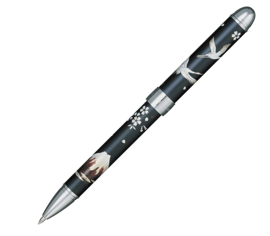 Sailor Multi-function 2-Colour Pen & Mechnical Pencil Tsuru Crane Black 16-0334-220