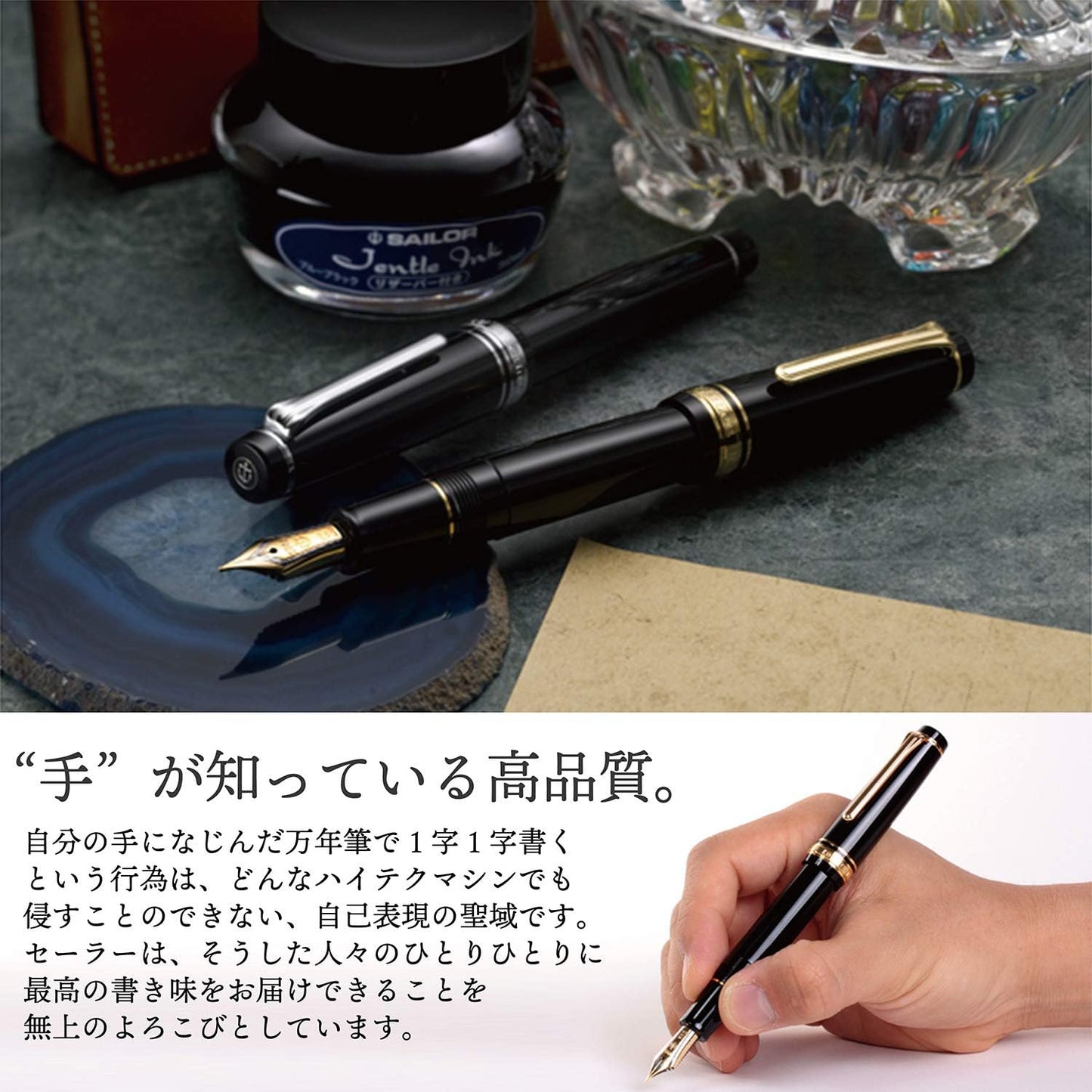 Sailor Professional Gear Fountain Pen Classic Black 21K Gold Fine Nib 11-2036-220