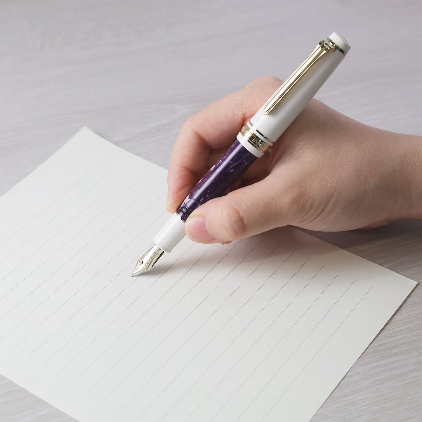 Sailor Professional Gear Slim Mini Rencontre Fountain Pen Medium Fine 14K Nib Raisin Grape 11-2231-332