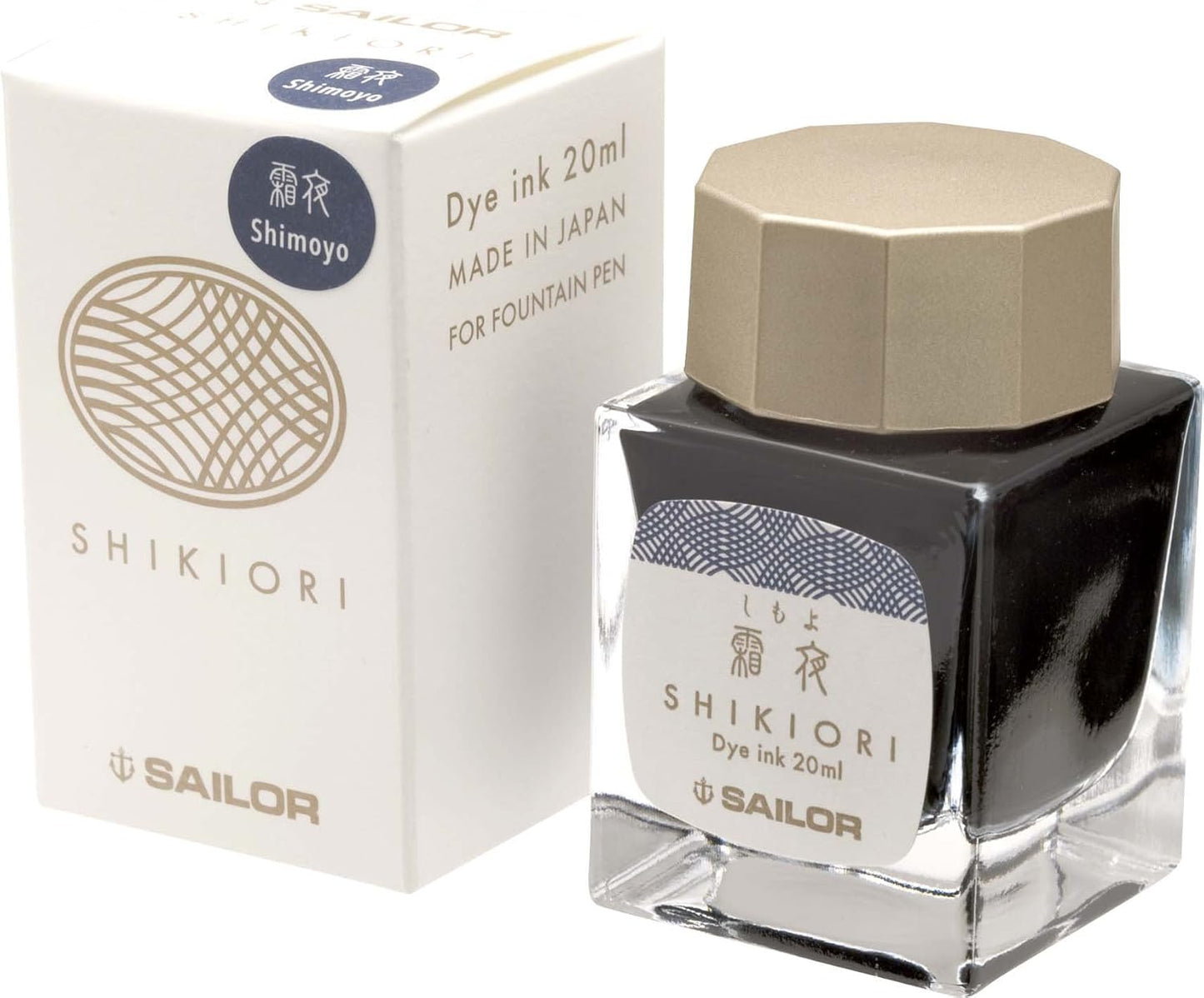 Sailor Shikiori Fountain Dye Ink Shimoyo Blue-Black 20 ml 13-1008-220
