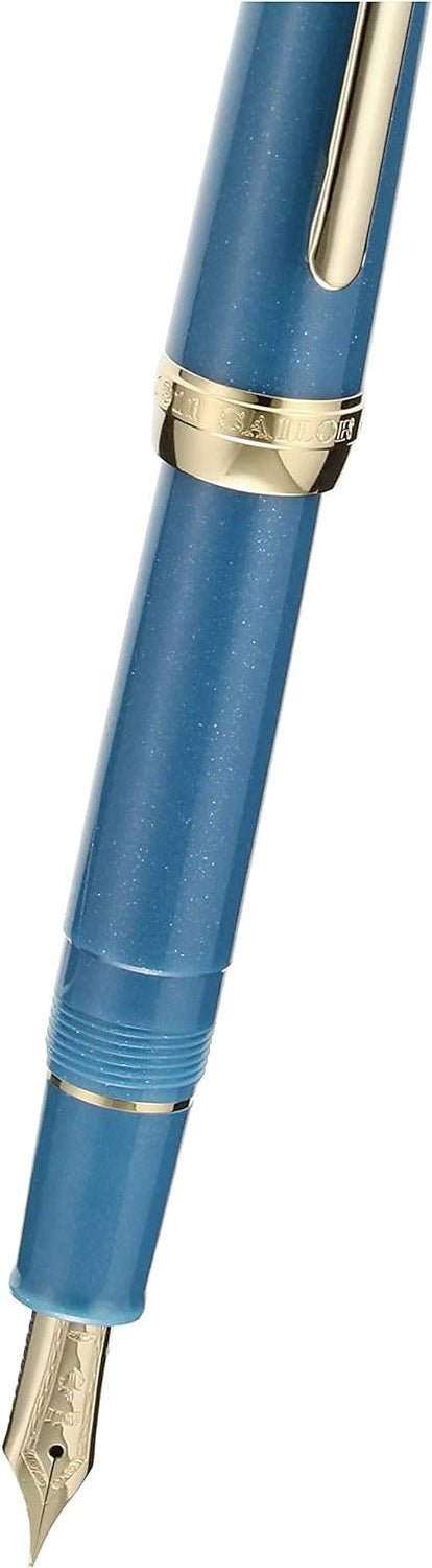 Sailor Shikiori Shimoyo Frosty Winter Teal Blue Fountain Pen Fine Nib 11-0558-204