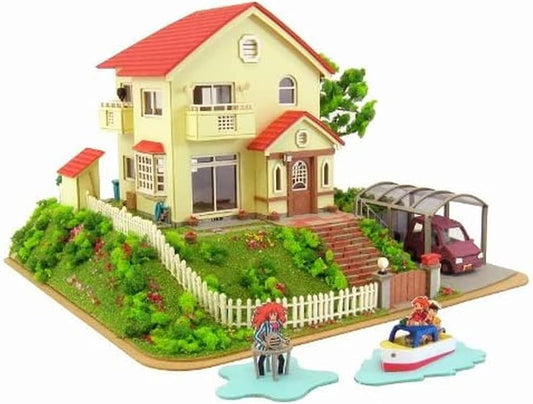 Sankei Paper Craft Diorama Studio Ghibli Ponyo on the Cliff Sosuke's House 1/150