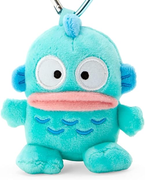 Sanrio Official Hangyodon Mini Mascot Plush Toy Blue-coloured Key chain