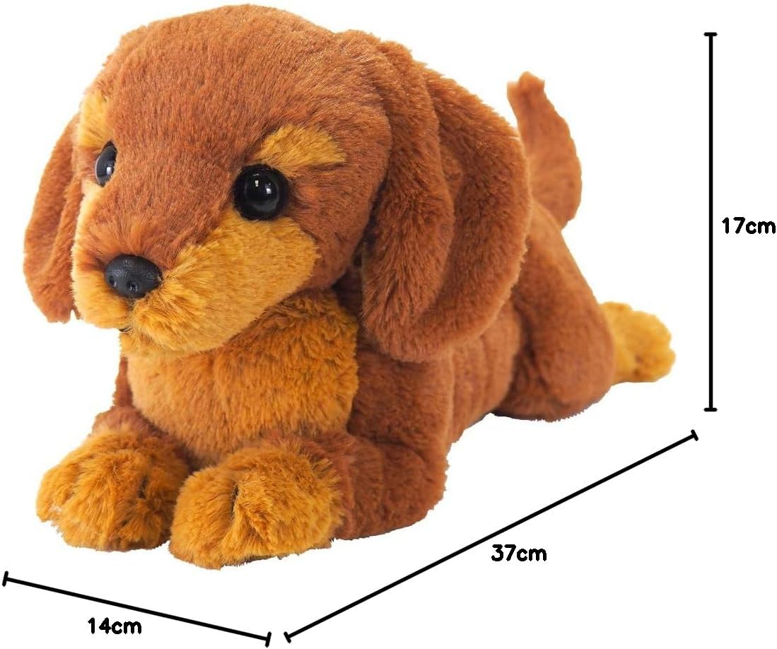 Sun Lemon Knee Dog Miniature Dachshund Light Brown S 14×37×17cm Stuffed Animal