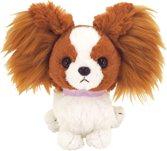 Sun Lemon Adorable stuffed Toy Papillon White & Brown Small