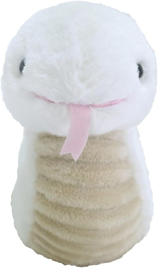 Sun Lemon White Snake Zodiac Chinese New Year 2025 Kawaii Stuffed Plush Toy