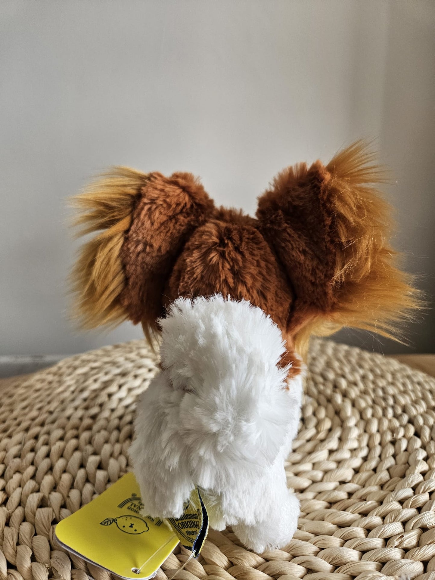Sun Lemon Adorable stuffed Toy Papillon White & Brown Small