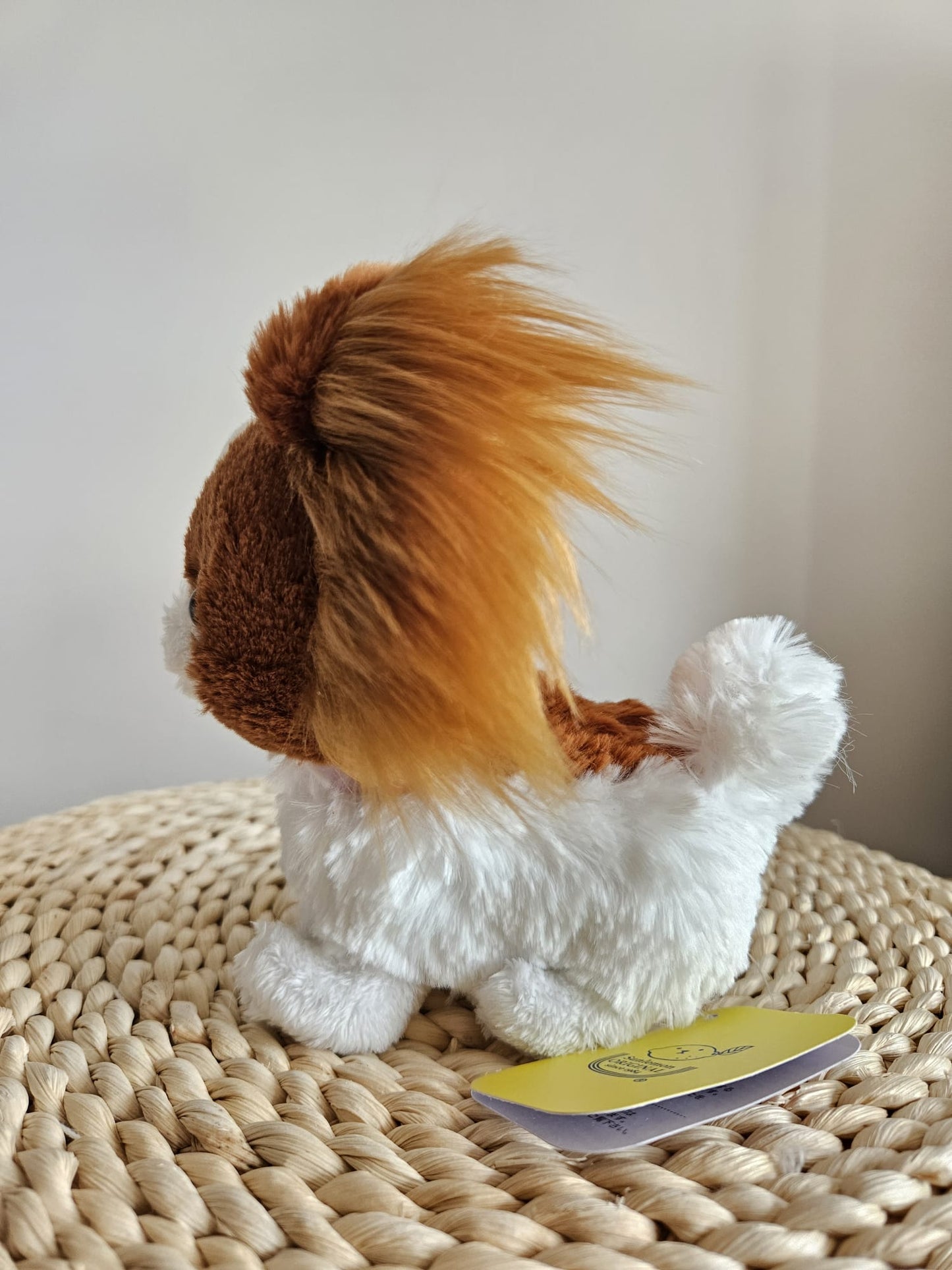 Sun Lemon Adorable stuffed Toy Papillon White & Brown Small