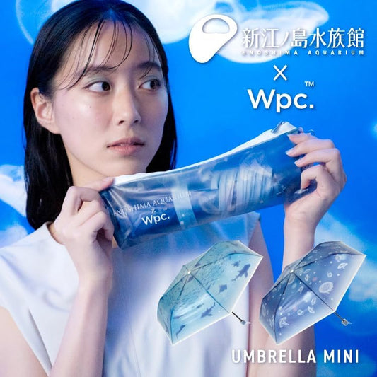 Wpc. Mini Light Vinyl Folding Umbrella Navy Blue Jellyfish 27cm 220g