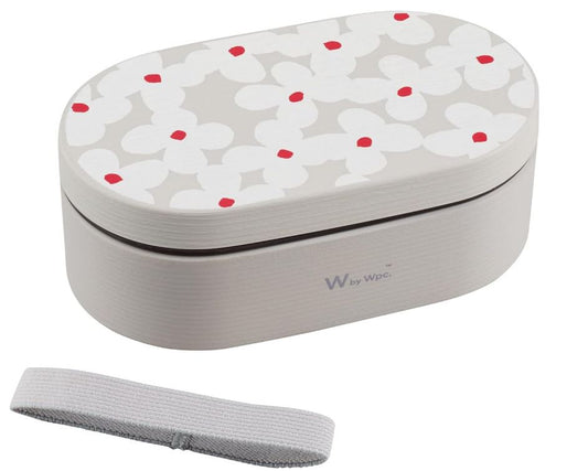 Wpc. Cute Grey Flower Women's Lunch Box for Students and Commuters