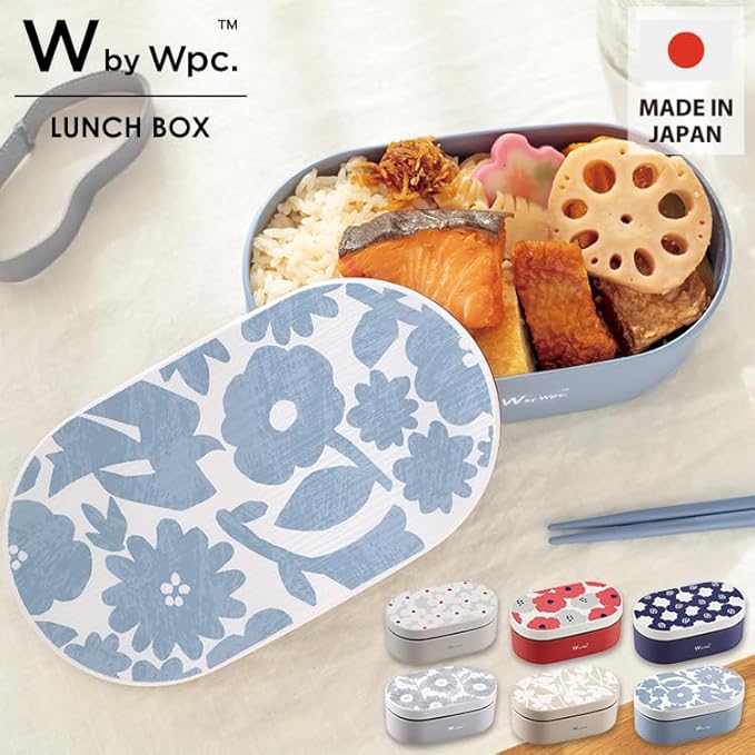 Wpc. Cute Grey Flower Women's Lunch Box for Students and Commuters