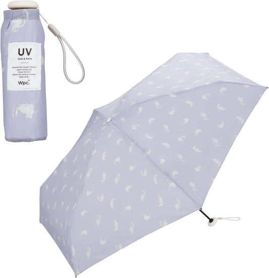 Wpc. Ultra Small Light Folding Umbrella, Baby Umbrella Lavender Cats 16cm 160g