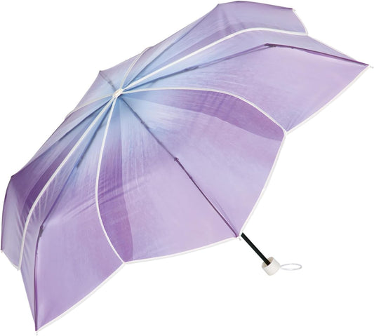 WPC. Women's Mini Folding Umbrella Hydrangea Shaped Umbrella Purple