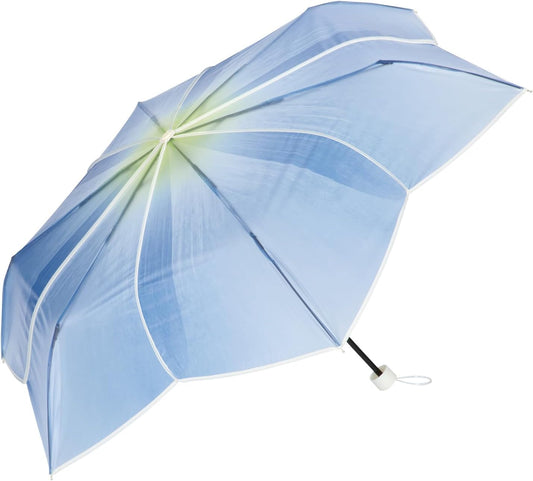 WPC. Women's Mini Folding Umbrella Hydrangea Shaped Umbrella Blue