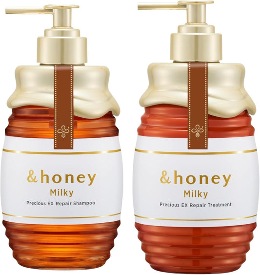 &honey Milky Precious EX Repair Shampoo and Treatment Set Made in Japan